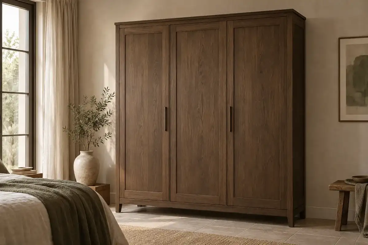 Armoire Voire en chêne fumé, 3 portes