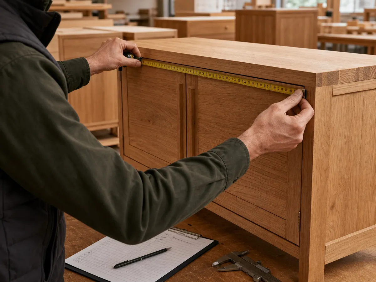 Inspecteur V-Trust au travail, mètre et checklist